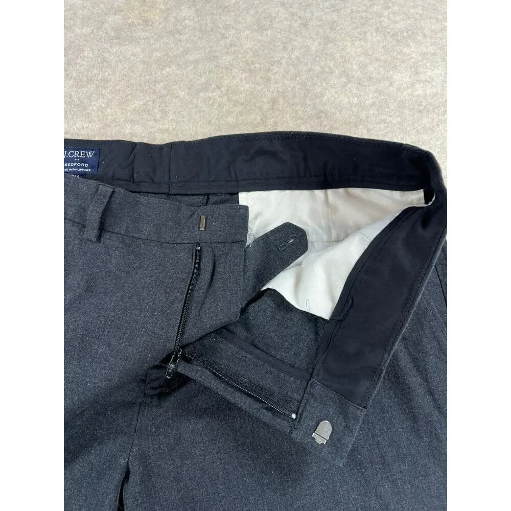 J. Crew Factory Men's Bedford Charcoal Gray Chino Pants Size 34x30 (27)